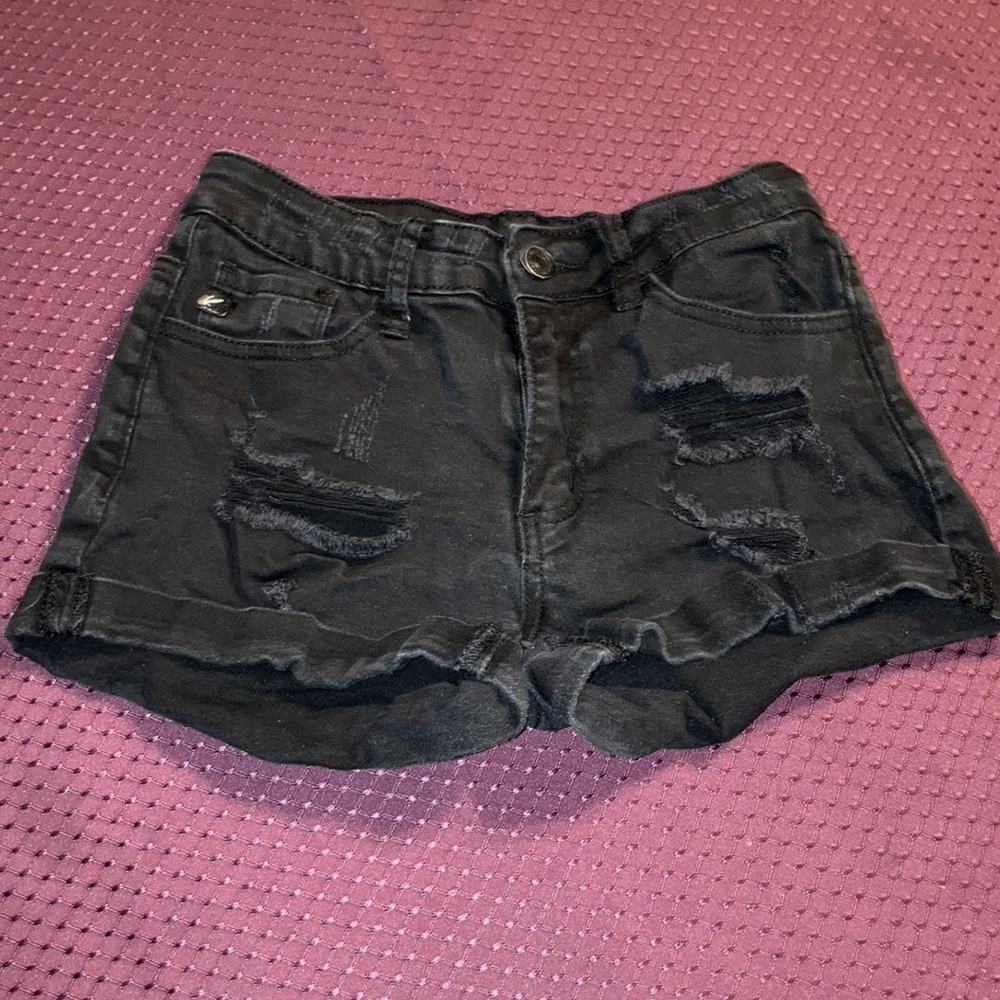 KanCan black shorts ripped size 5 EUC from a smoke free & pet free home
